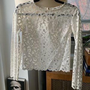 Trina Turk white lace top